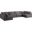 Canapé modulaire en velours réversible de 140 po de largeur Jocqua-2049956848