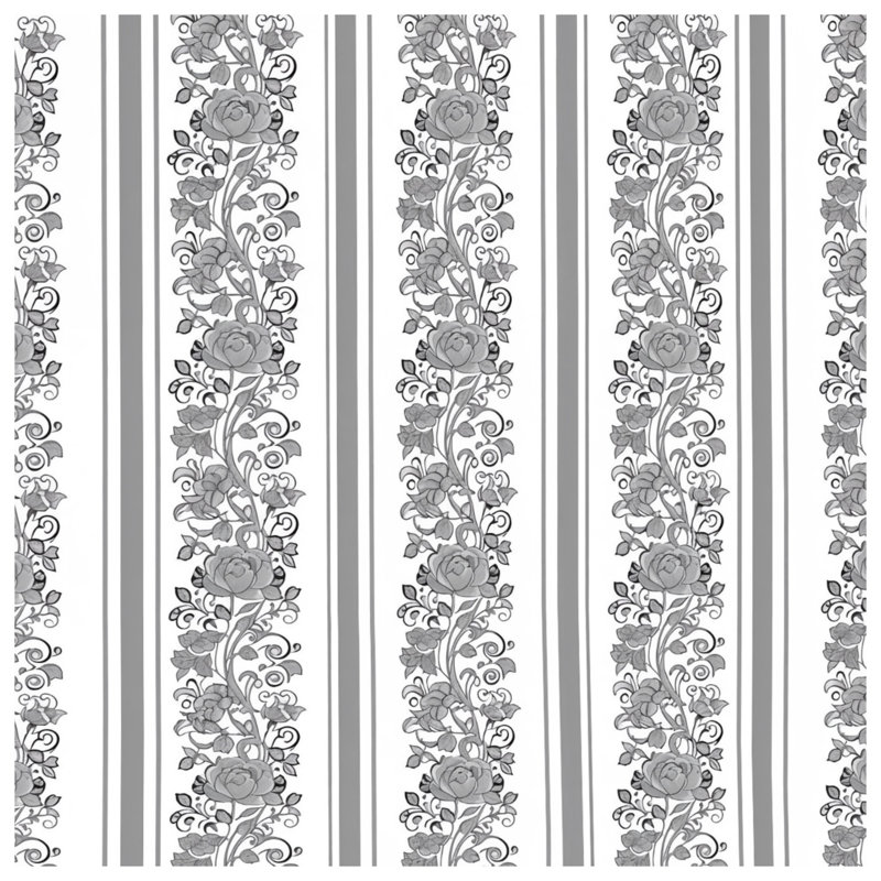 Couvertures à rayures verticales florales, L 50 po x H 60 po