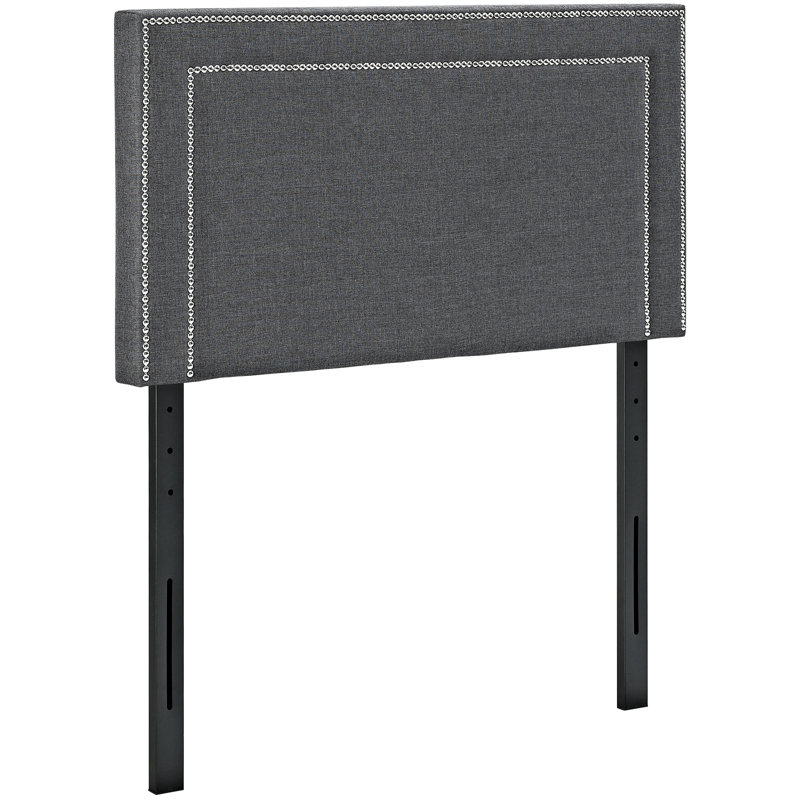 Modway Jessamine Upholstered Fabric Headboard, Gray Performance Velvet, Twin