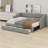 Space-Saving Upholstered Daybed with 2 Storage Drawers