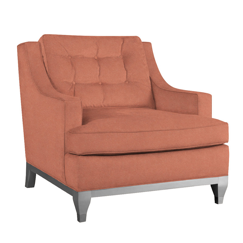 Fauteuil large de 34 po Drake, Corail calcaire