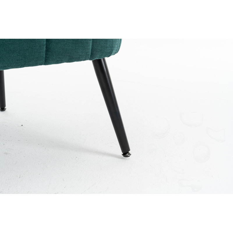 Chaise d'appoint rembourrée avec siège à ressorts ensachés, Vert