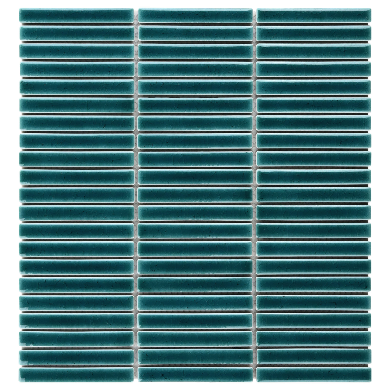 11" x 12" Porcelain Mosaic Tile, Teal