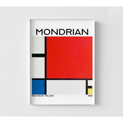 Composition With Red - Blue - And Yellow 1930 By Piet Mondrian, Framed Piet Mondrian Artwork Poster Print, Large Modern Art Prints