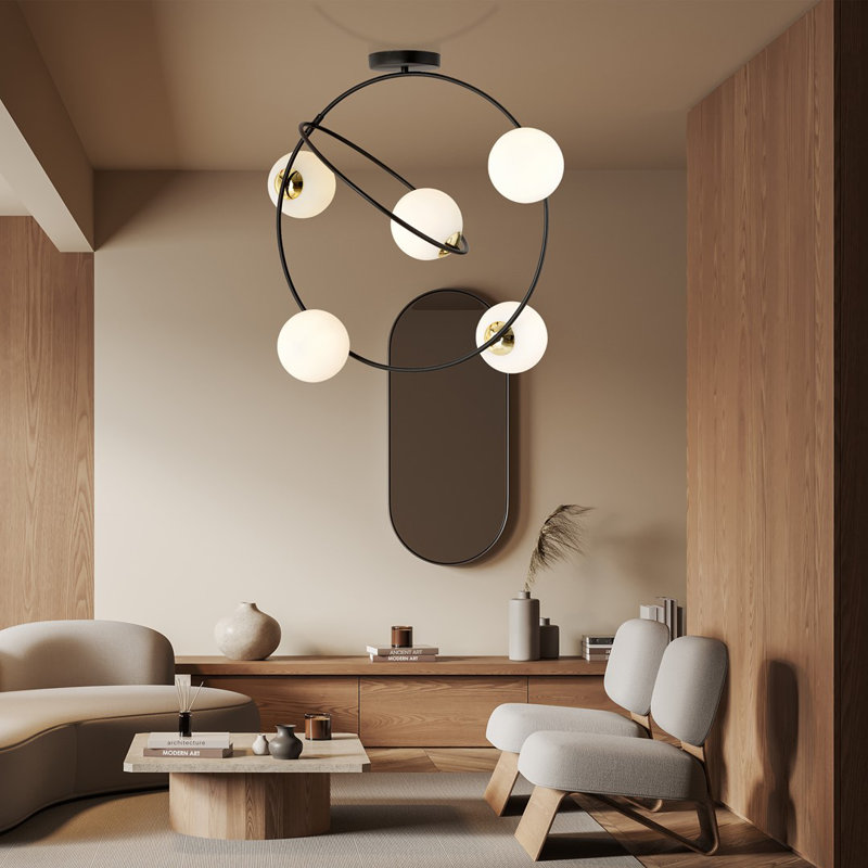 Aymaan 5 - Light Chandelier, White