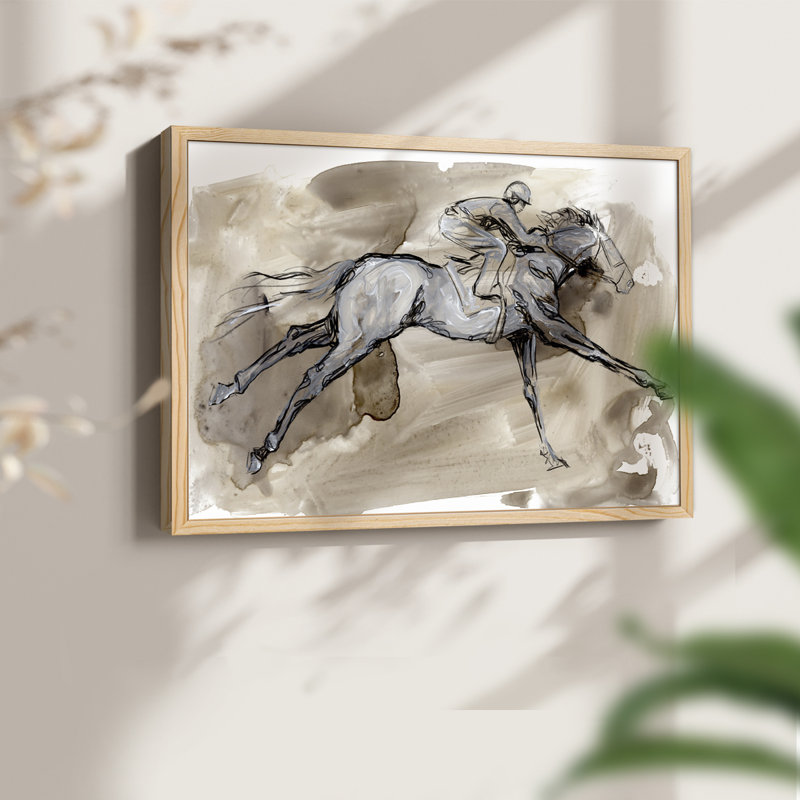 Off to the Races I -Framed Print - Restickable