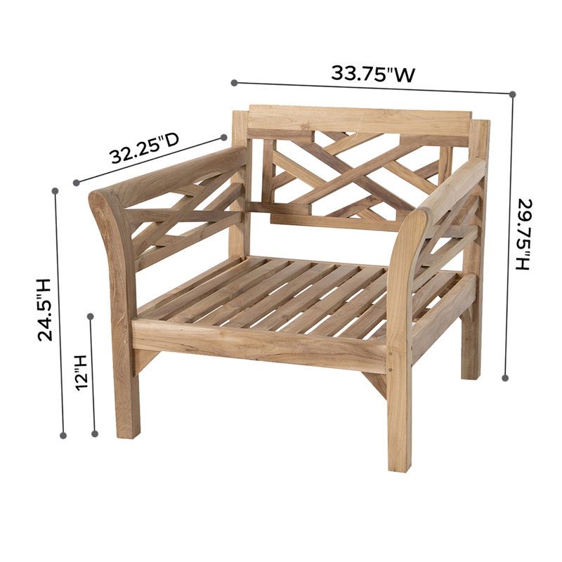 Monterey Outdoor 7 - Piece Teak Conversation Set, White, 6 Pcs:  Sofa,2Chair,Cushion,Table,Ottoman