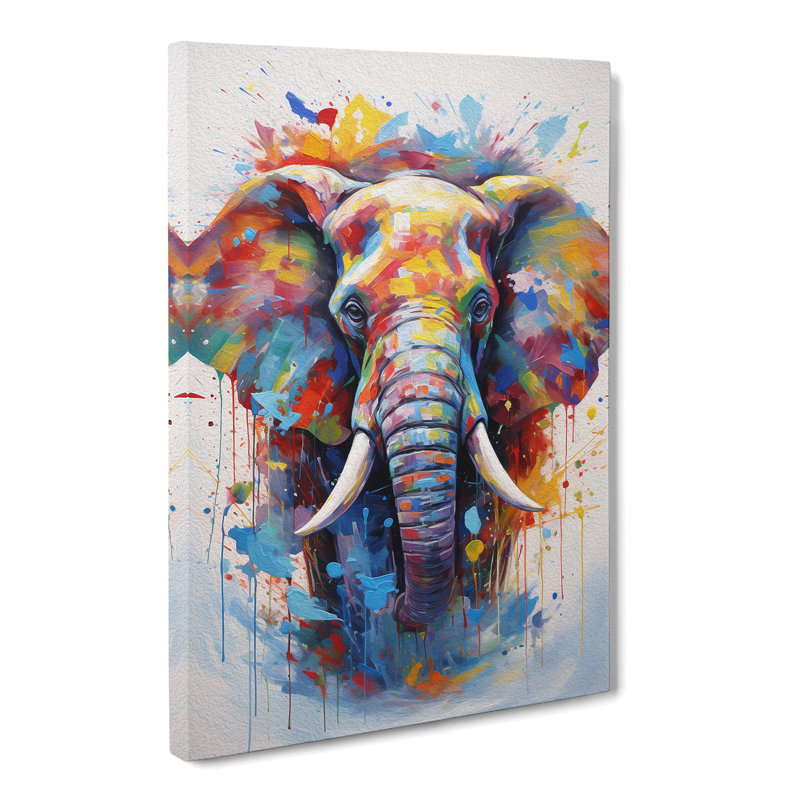 Elephant Abstract - Wrapped Canvas, 76cm H x 50cm W x 3cm D