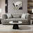 Glenda Gray Chenille Sofa W/3 Pillows