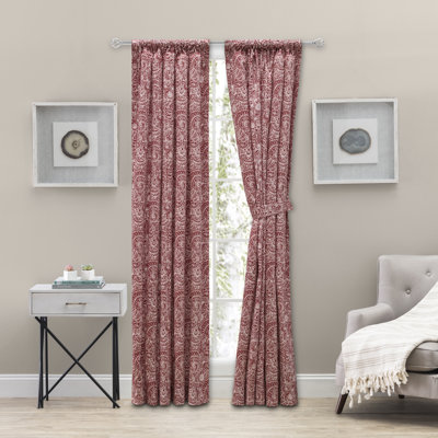 Olesha 100% Cotton Room Darkening Curtain Pair