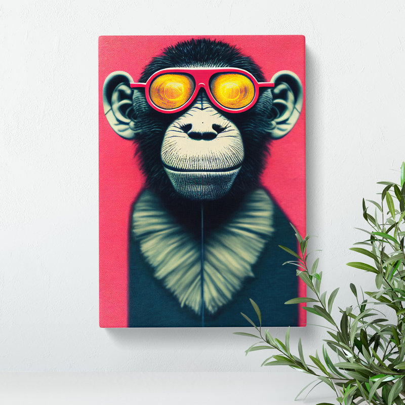 The Funky Monkey - Wrapped Canvas, 50cm H x 35cm W x 3cm D