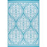 Reversible Plastic Straw Aqua/White