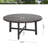 Patio Aluminum Round Dining Table With Umbrella Hole For 6 Person-1019856210