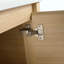 Meuble-lavabo mural avec lavabo en céramique et tablettes de rangement et 2 portes à fermeture en douceur, contreplaqué-825843208