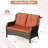 Anahit Outdoor Wicker Loveseat with Cushions-348002948
