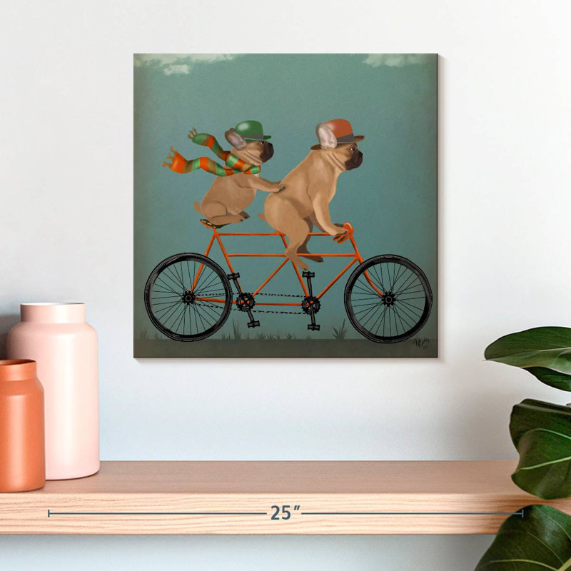 Bouledogue français tandem Brampt, H 16 po x l 16 po