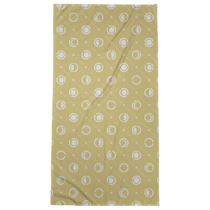 Serviette de bain Classic, Jaune foncé / blanc cassé