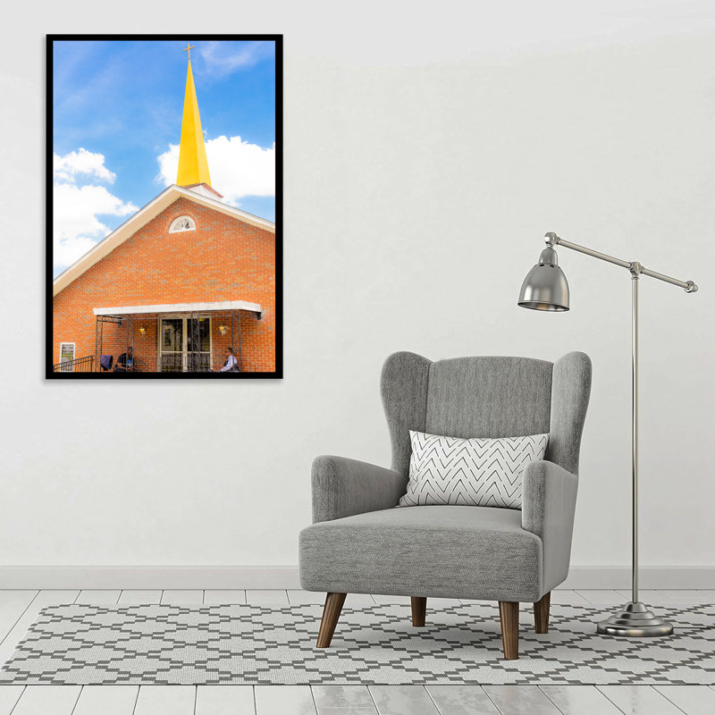 «Good Light Art» par Sydney A. Foster | 2020 Series Golden Steeple, Southern Sky, impression de façade lumineuse, Noir