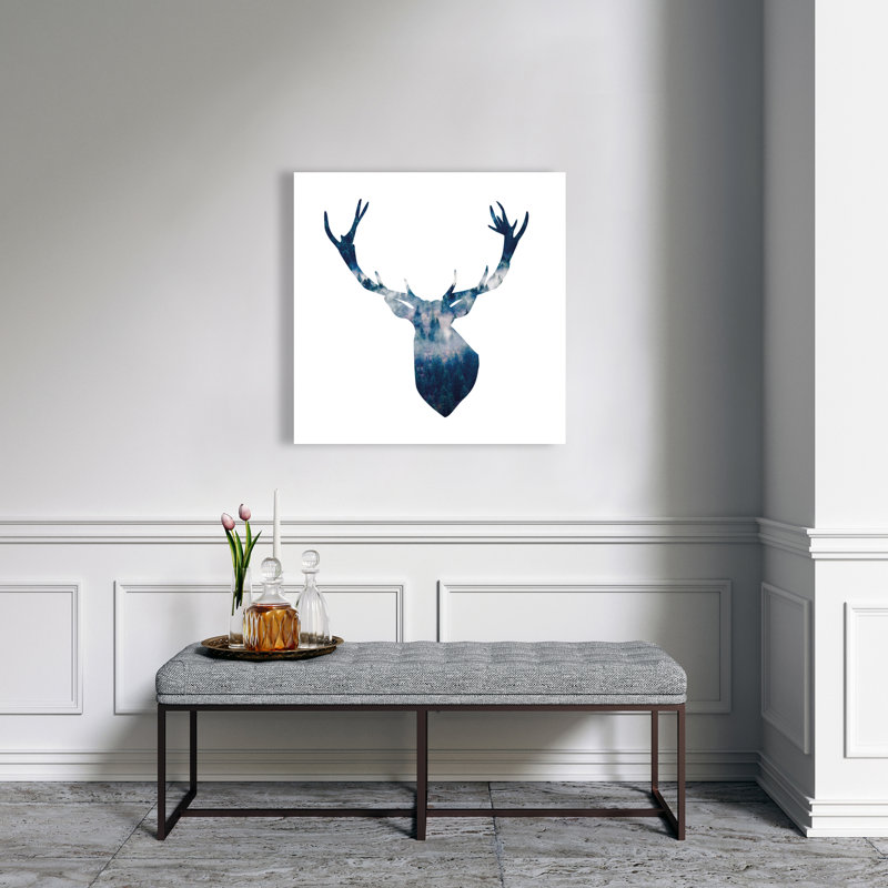 Paysage de tête de cerf - Toile bleue pour animaux