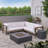 Acacia 5 - Person Modular Patio Conversation Sets with Cushions-1159785847