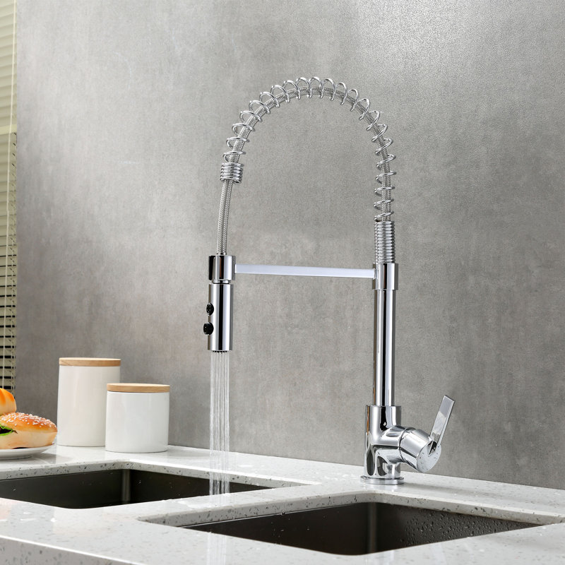 Pull Down Single Handle Kitchen Faucet, Chrome