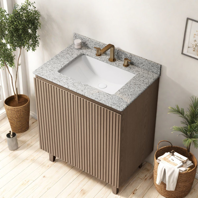 Freestanding Standard With Granite Top, 29.92