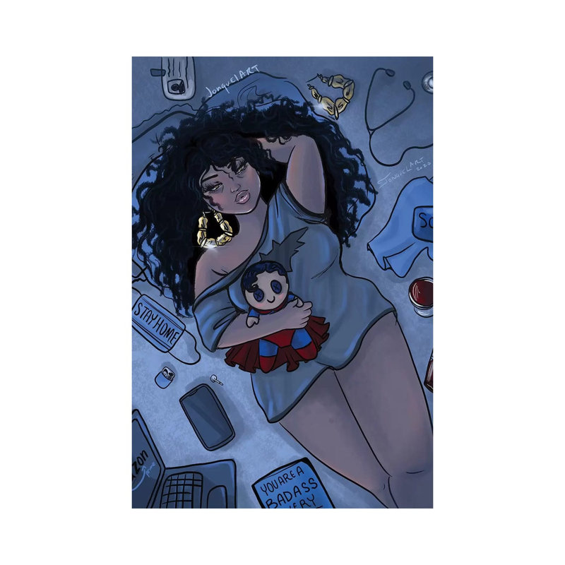 Quarantine Bae 5 - Impression sur toile tendue, H 40 po x l 26 po x P 1,5 po