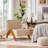Upholstered Accent Chair with Wooden Legs-204001010