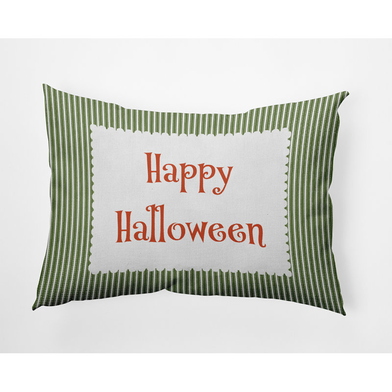 Striped Outdoor Reversible Throw Pillow, Scallion