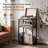 3-Tier Record Rack with Storage, Holds Over 100 Records, Iron Frame, Versatile Side Table Design, Adjustable Legs, Mid-Century Modern Style, Black and Brown-569545596