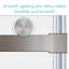 Porte de douche coulissante H 76 po, porte de douche en verre sans cadre 8 mm-120178868-120178869
