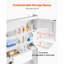 Armoire de rangement au-dessus de la toilette pour salle de bain avec tablette réglable blanche H 67,4 po