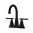 Matt Black Bathroom Sink Faucet, 2, Approved, Deck-Mounted, Made Of Ss304 & Zinc, Ceramic Cartridge, 1.2 Gpm Flow, 360 Swivel Function With Pull-Out Design Available-121675772