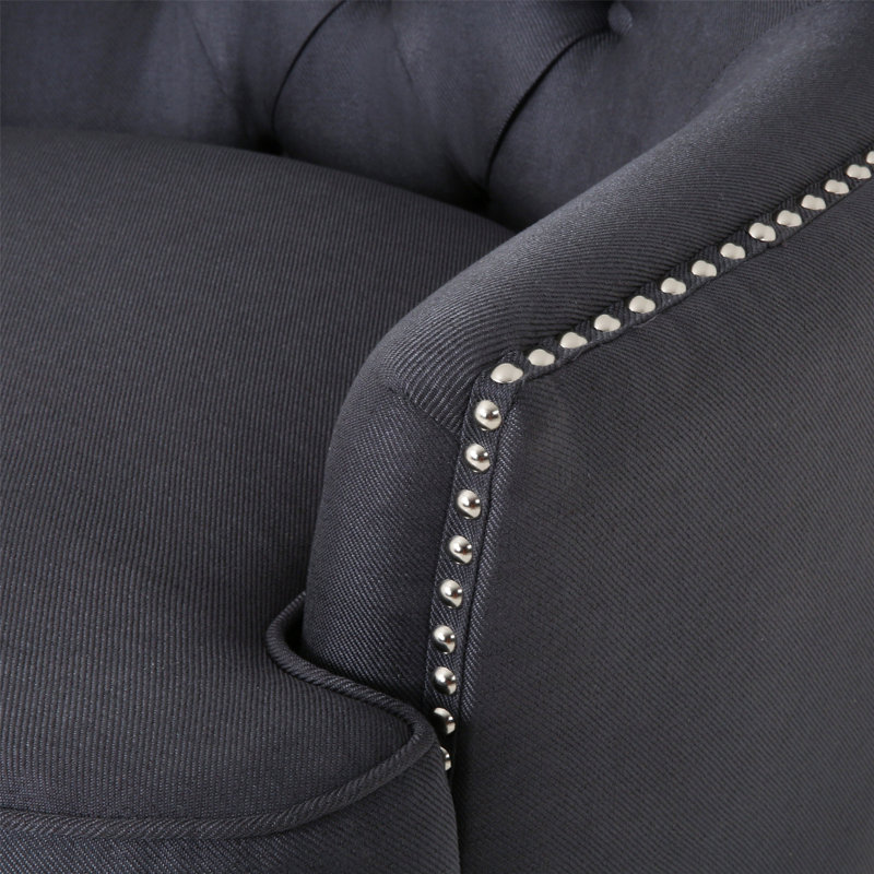 Fauteuil, fauteuil d'appoint capitonné avec repose-pieds, fauteuil simple de salon