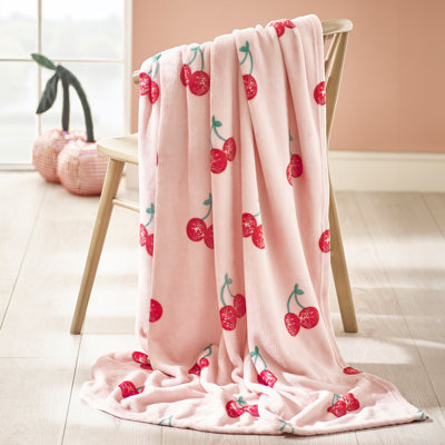 Disco Cherries Cosy Fleece Oversized Blanket Throw