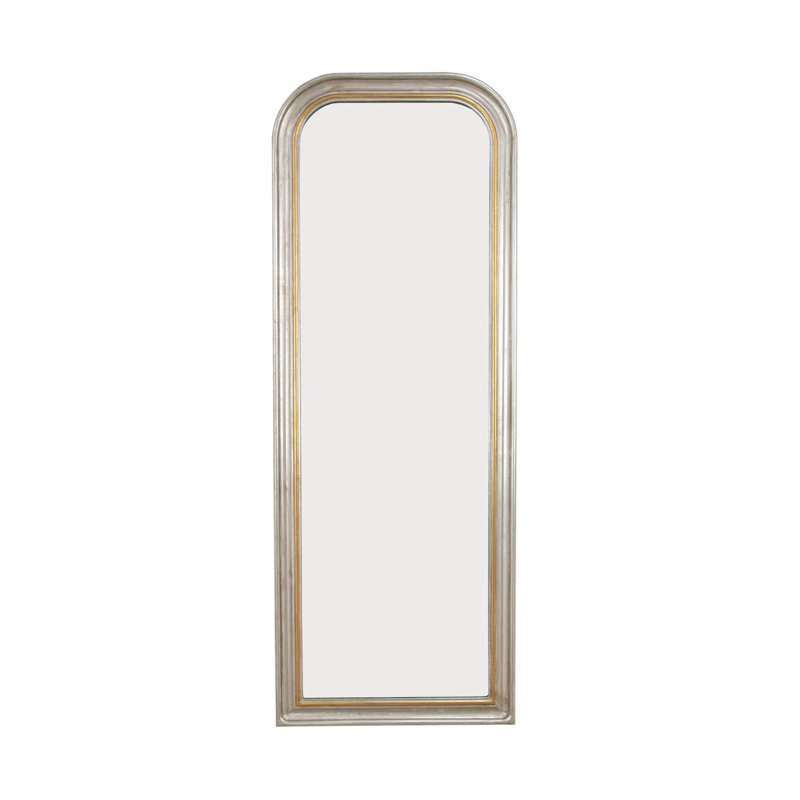 Isla Arch Wall Mirror, Antiqued Silver/Gold