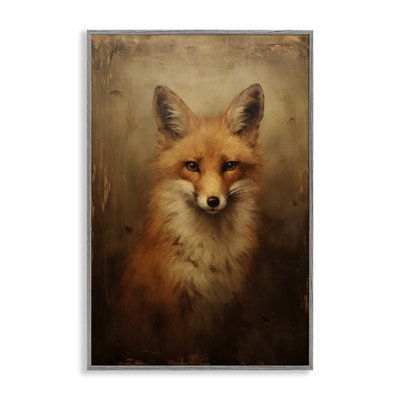 Dark Fox Visage Giclee Art by Petal Prints Design