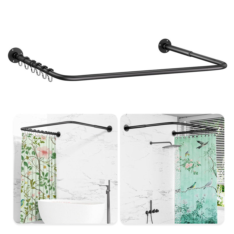78cm L-Shaped Shower Curtain Pole