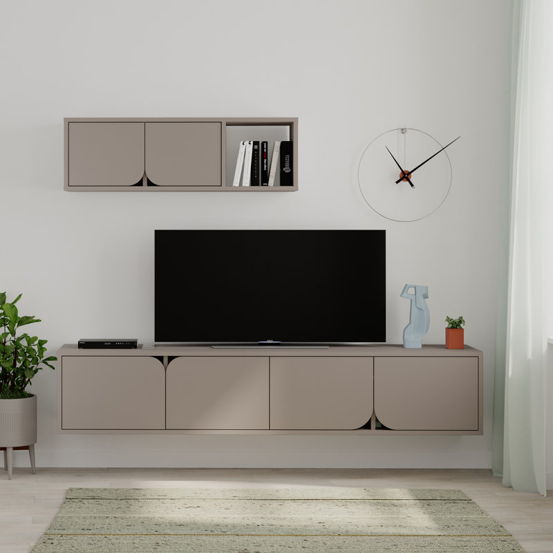 Hourani Floating TV Stand for TVs up to 65"