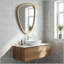 Miroir irrégulier en bois massif de couleur chêne (20 x 30)