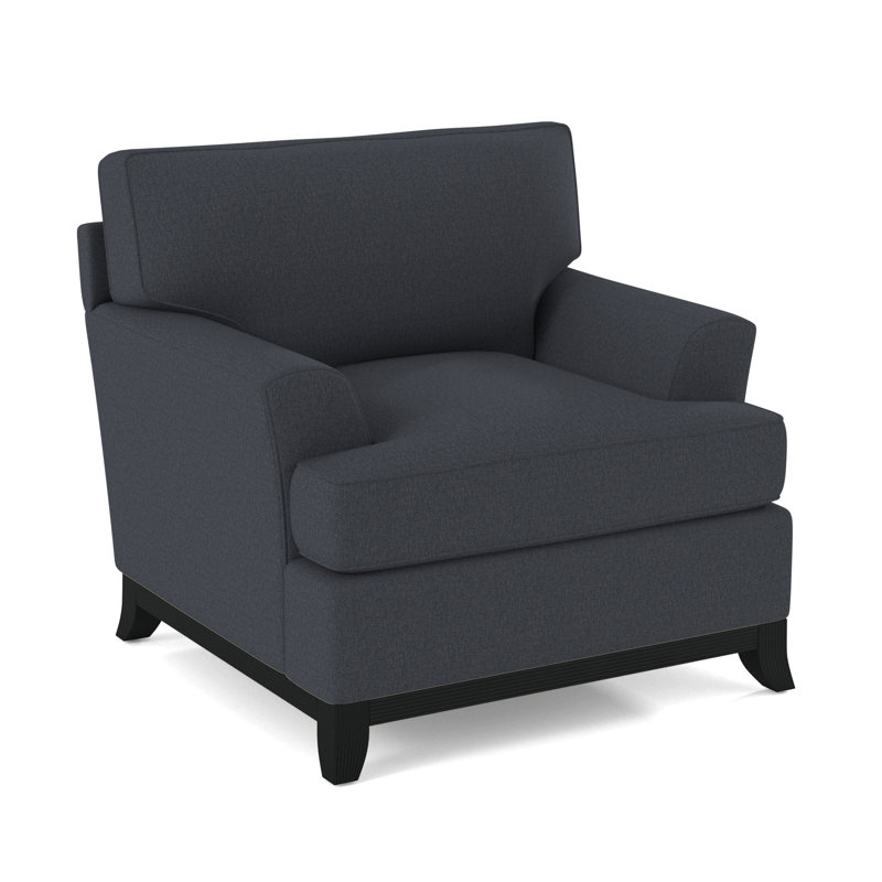 Oaks Way Armchair, Black, White Performance Fabric; 0851-94