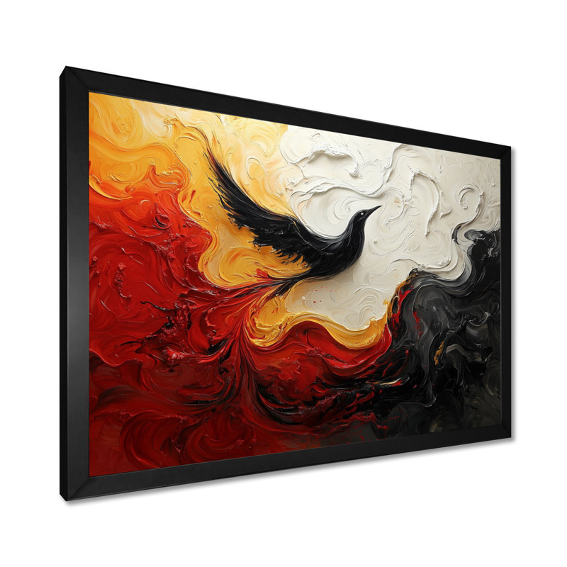 Whitlatch - Abstract Canvas Art Print, Reproduction encadrée d'une seule photo, Noir, noir, noir, noir, H 12 po x l 20 po