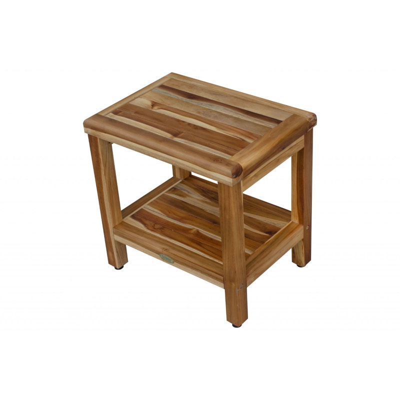 EcoDecors Teak Classic Teak Shower Bench in EarthyTeak™