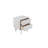 Sloane 2-Drawer Groove Handle Solid Wood Nightstand White