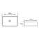 Unique 15'' White Ceramic Rectangular Bathroom Sink