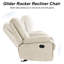 Fauteuil inclinable et oscillant manuel de 35,4 po de largeur-1784976525