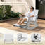 Ensemble de 2 chaises berçantes d'extérieur en PEHD surdimensionnées avec dossier large et repose-pieds rétractable-1345280193