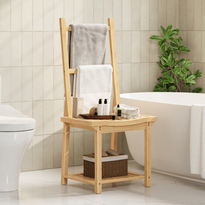 Shower Chair, Shower Bench With Non-slip Foot Pads