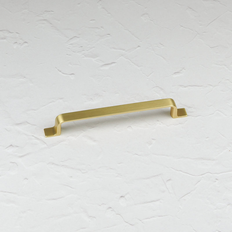 Strap Style Bar Handles in Multiple Finishes, 160mm, Brushed Brass