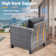 Allcot 5 - Person Wicker/Rattan Patio Furniture Set, Outdoor Fire Pit Sofa Set with Pillows and Comfy Cushions